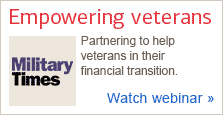 Empowering veterans. Partnering to help veterans in their financial transition. Watch webinar